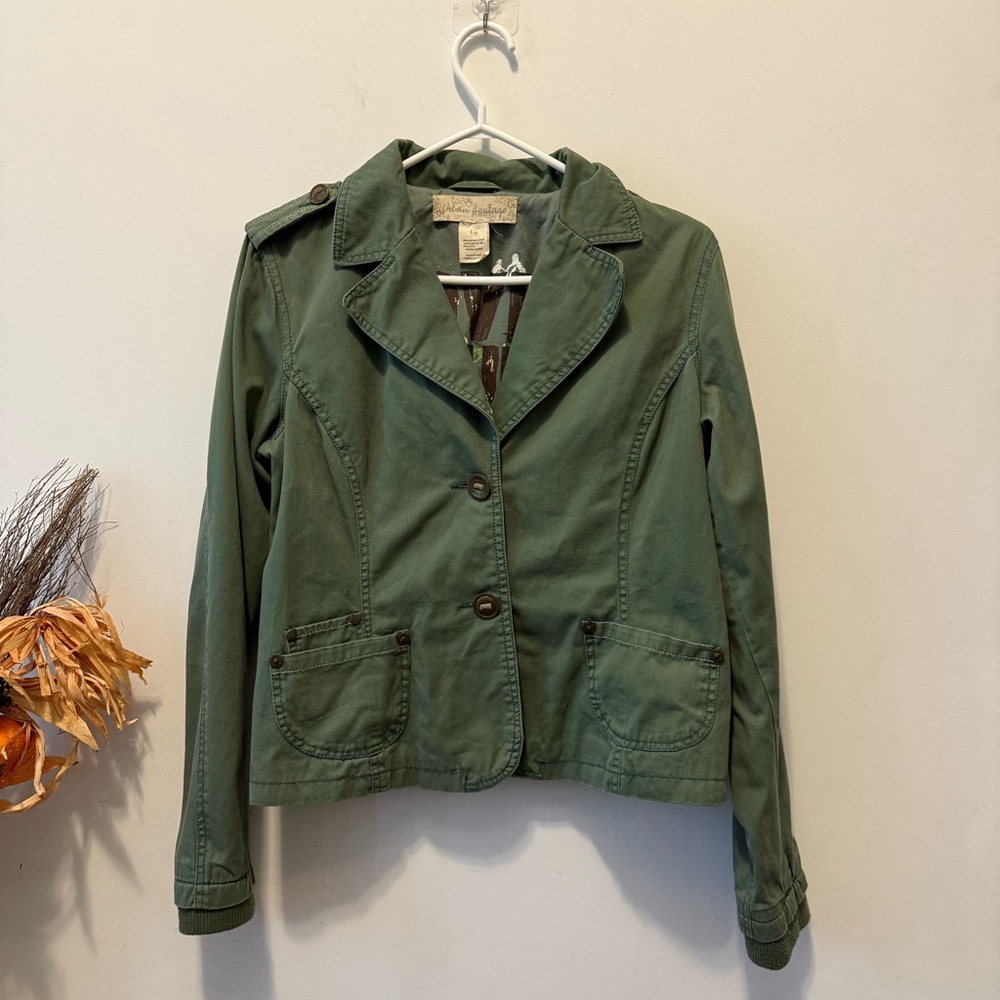 Y2k green khaki fall light jacket with from Old Urban Heritage🍂🍁